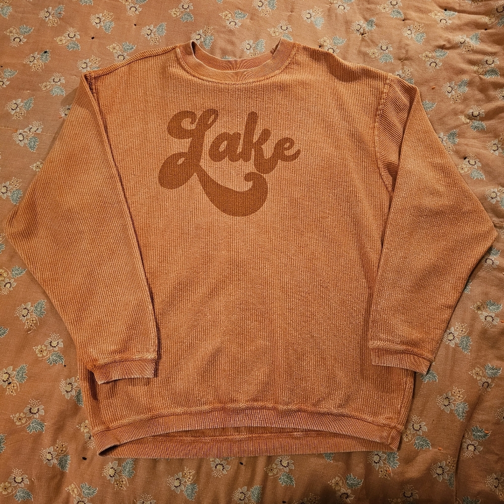 Oversized Sweater Lake Medium Peach Orange by Chicka-D The Lyne